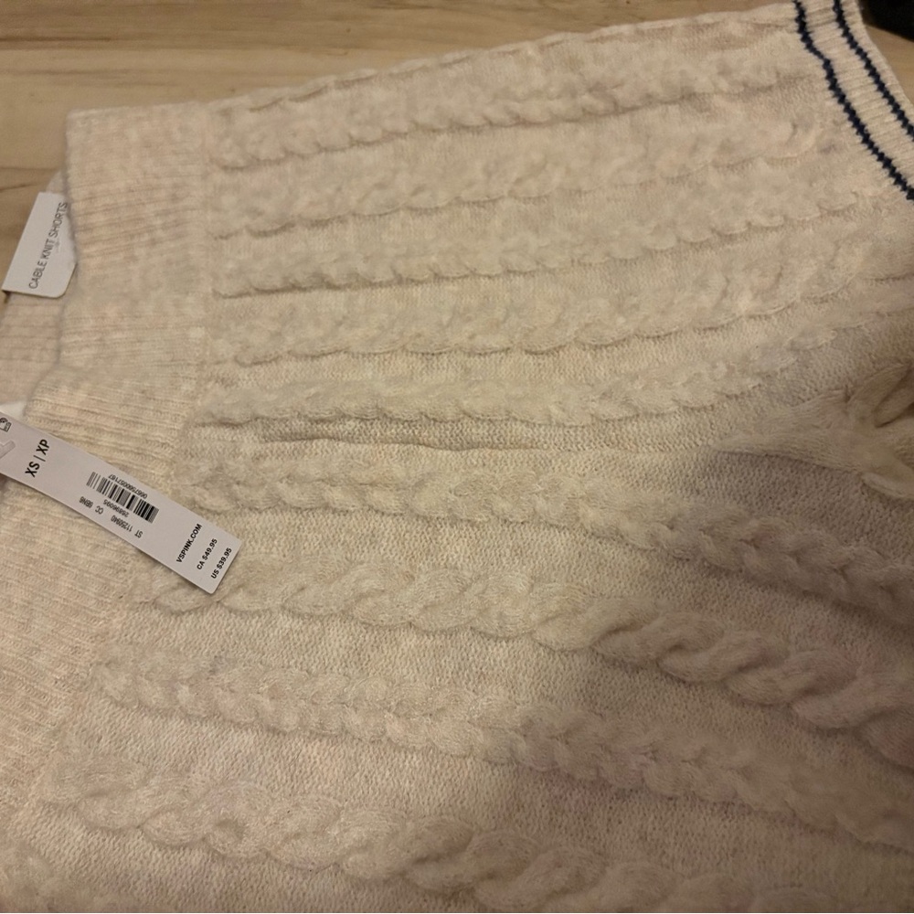 PINK Victoria's Secret Cream Cable Knit Sweater